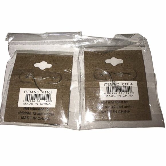 Fashion Jewelry Lot Of 2 Earrings Turquoise & Black Dangle Design Sliver Tone - Picture 4 of 4